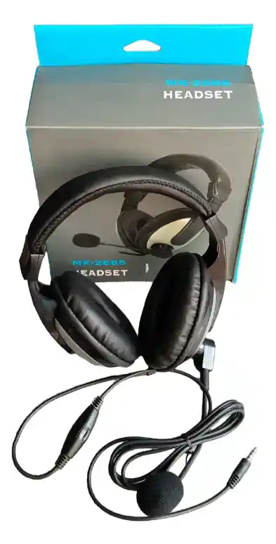 Diadema Modelo Mk-2688 Por Entrada Plug 3.5 Con Micrófono