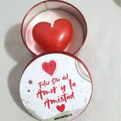 Regalo Vela Lata Corazon