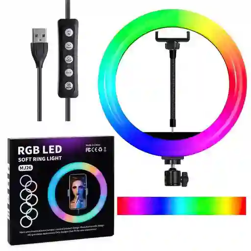 Aro De Luz 26cm Luz Rgb Con Tripode