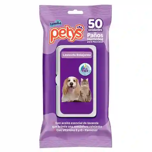 Pañitos Petys Lavanda 50 Unidades