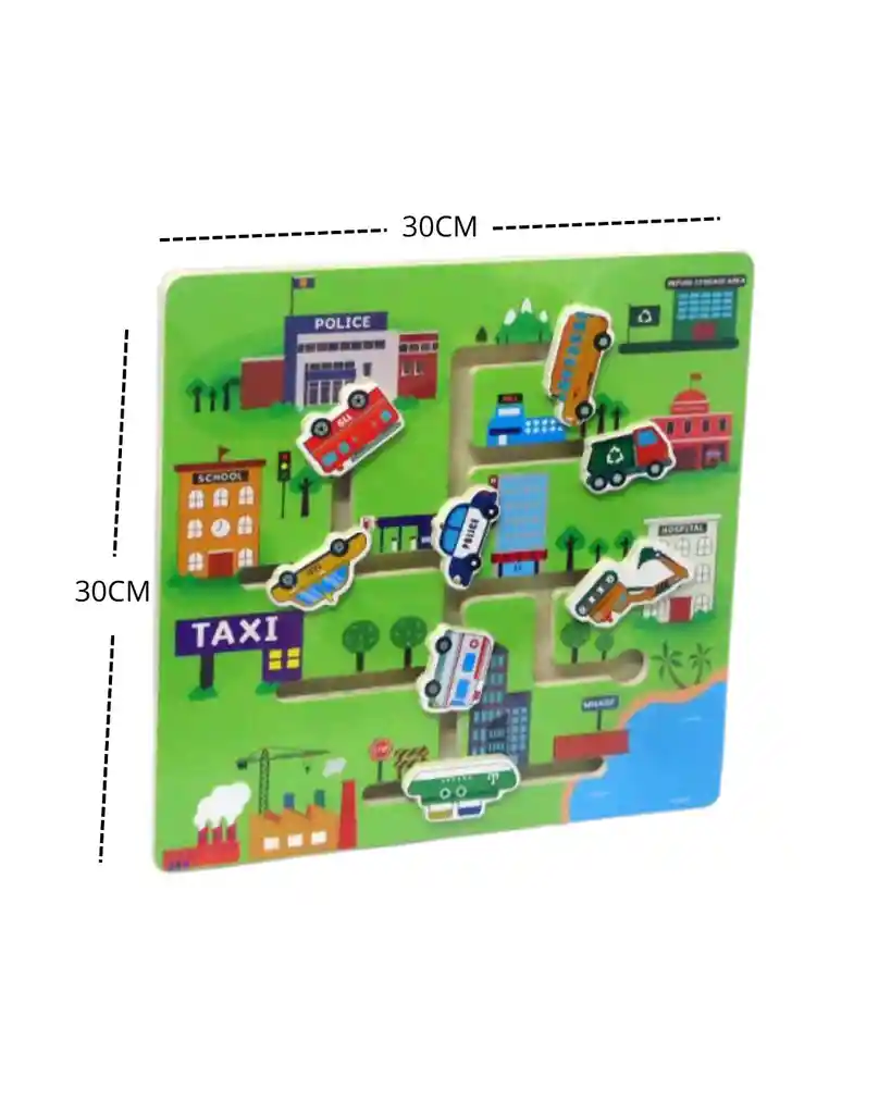 Rompecabezas Laberinto De Vehículos De Ciudad