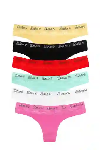 Dos Pantys Hilo En Algodon Clores Surtidos Talla S