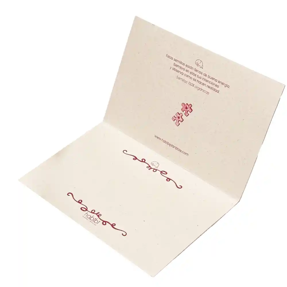 Tarjeta De Regalo Cupido Con Semillas