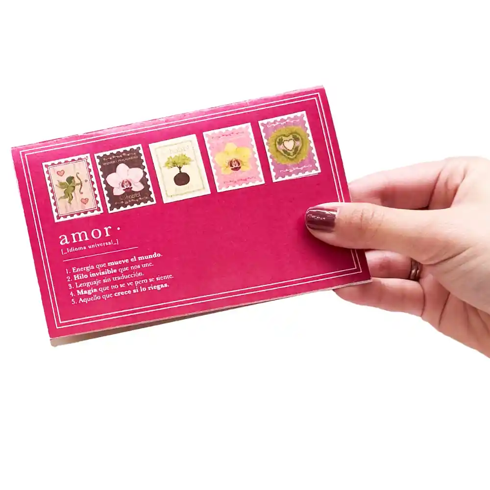 Tarjeta De Regalo Cupido Con Semillas
