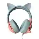 Audifonos Gamer Onikuma K9 Azul Rosa Con Luz Rgb Led