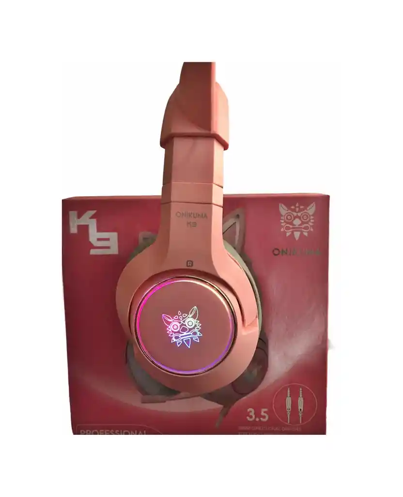 Rgb Diadema Gamer Onikuma K9 Rosa- Sonido 7.1 - Pc Usb