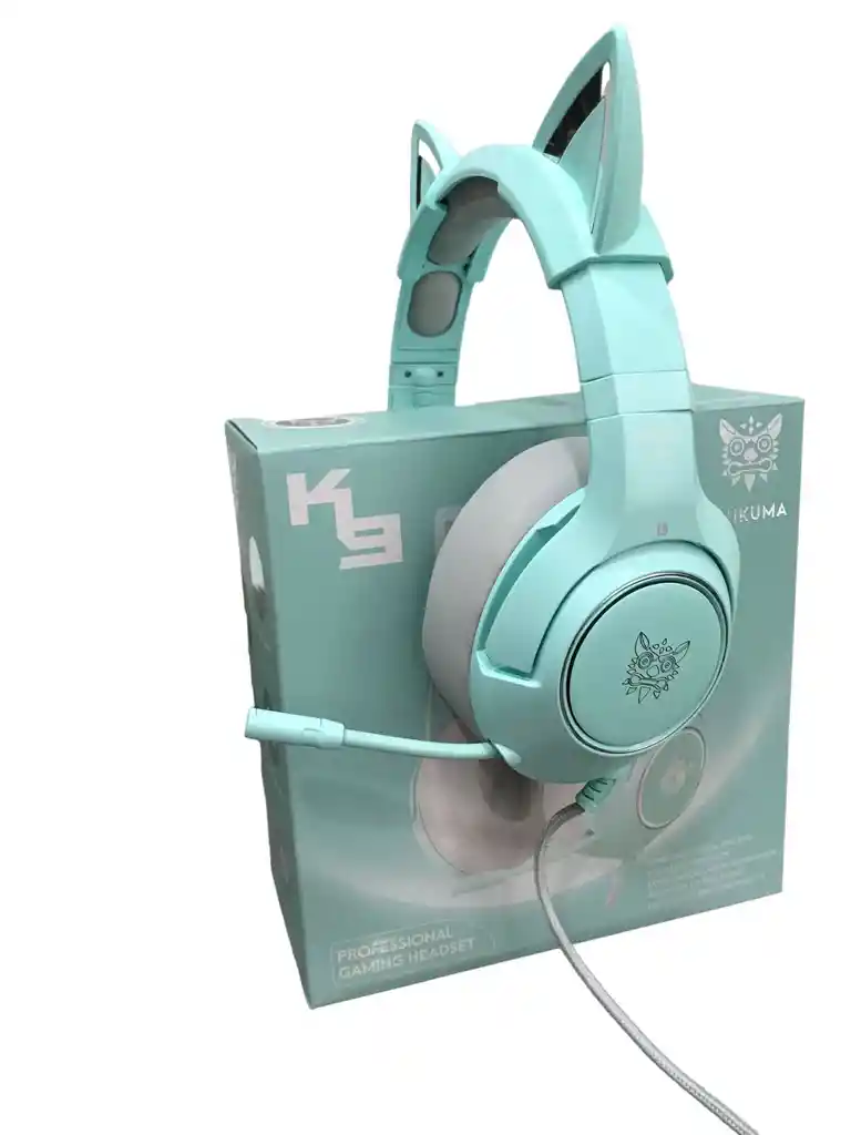 Diadema Gamer K9 Verde Orejas De Gato Onikuma