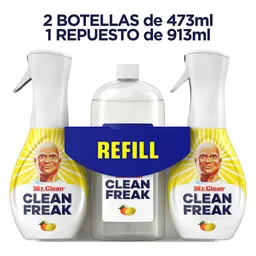 Mr. Clean Limpiador Multiusos Aroma Cítrico 2 Botellas Y Refill / 1.86 L