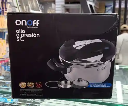 Olla A Presión Onoff 5 Litros - Cierre Hermético De Acero