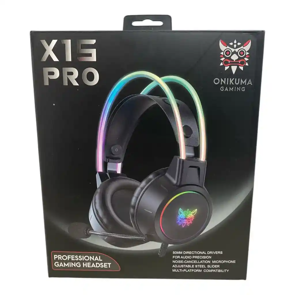 Audífonos Diadema Gamer Onikuma X15 Pro Con Luces Rgb