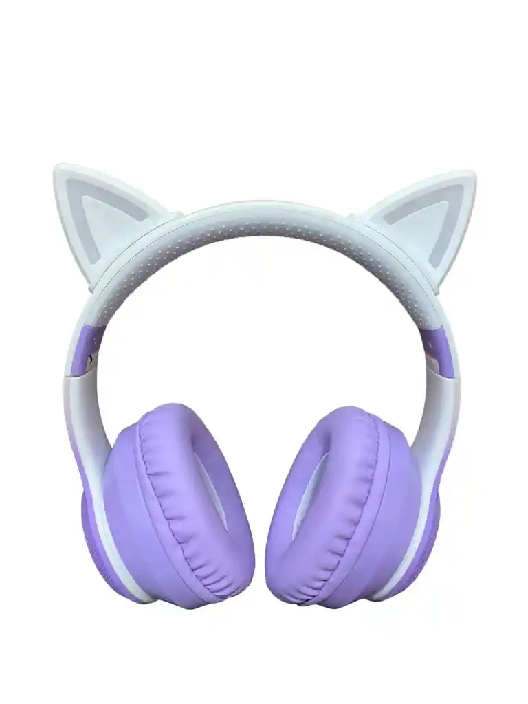 Diadema Bluetooth Orejas De Gato Morada Con Luces Epik