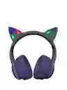 Diadema Bluetooth Orejas De Gato Morada Con Luces Epik