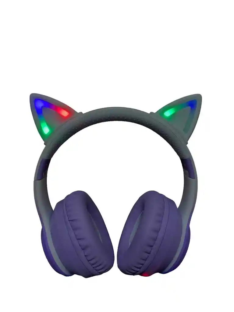 Diadema Bluetooth Orejas De Gato Morada Con Luces Epik