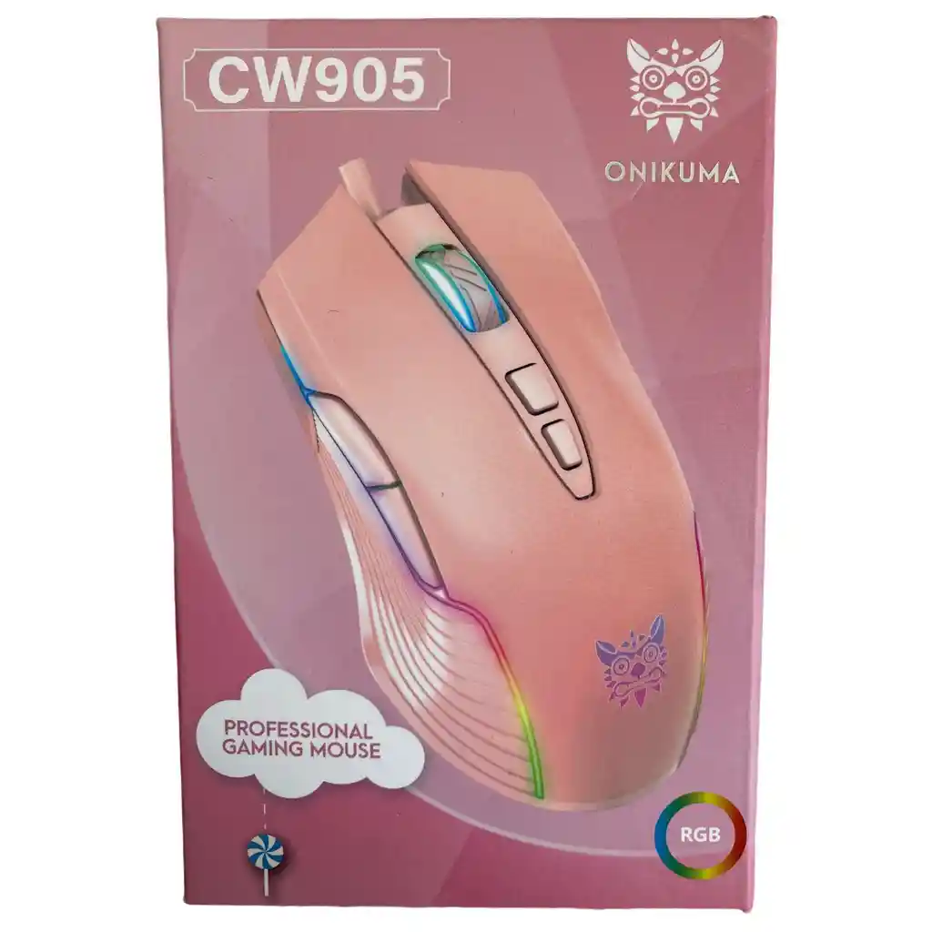 Mouse Gamer Led Rgb Optico Ergonomico 3200ppi Alambrico Usb Wb-905