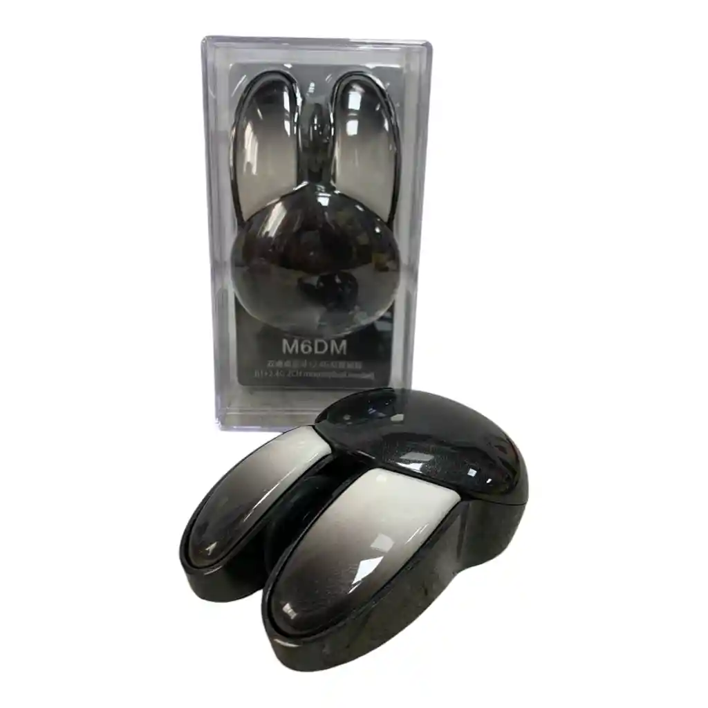 Mouse Optico Inalambrico Silencioso De Conejo Negro Mofii M6dm
