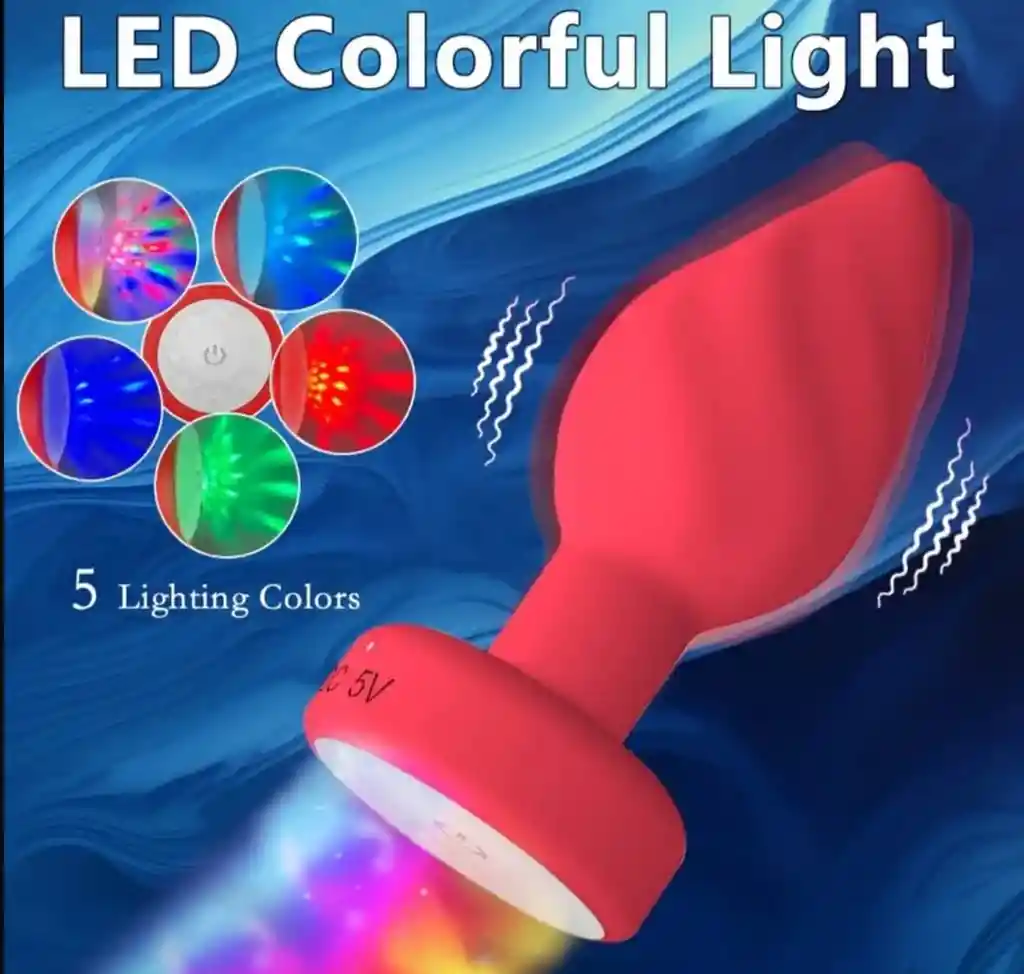 Plug Vibrador Con Luces + Control