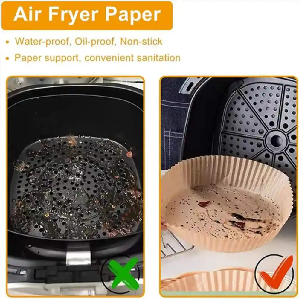 Papel Antiadherente Para Freidora De Aire 100 Unodades