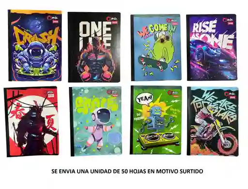 Cuaderno Cosido Para Niño Cuadriculado 50 Hojas Qnota Scribe Diseños Surtidos