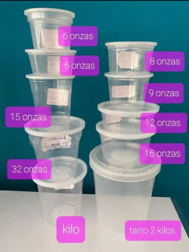 Tarro Plástico De 1 Kilo Con Tapa X 10 Unds , Envases Plásticos De Kilo Con Tapa