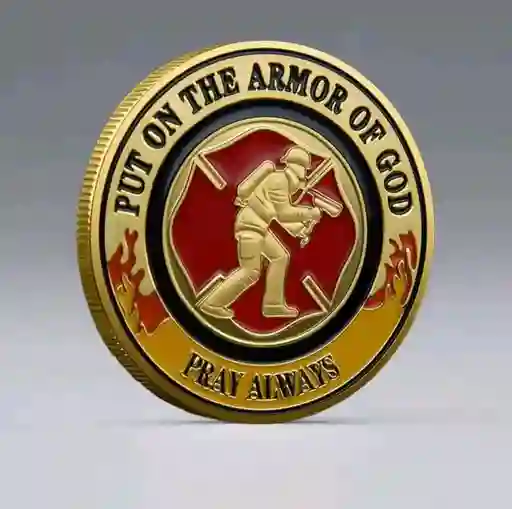 Moneda De Coleccion Bomberos Put On The- Rmor Of God