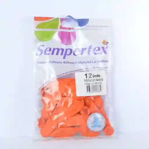 Globos Sempertex Naranja R9 X 12 Unidades - Fashion