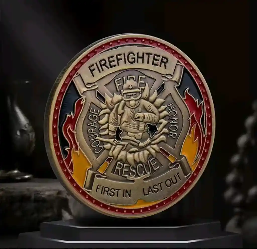Moneda De Coleccion De Bomberos Firefighter