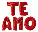 Globo Letrero Meta 18" Te Amor Rojo