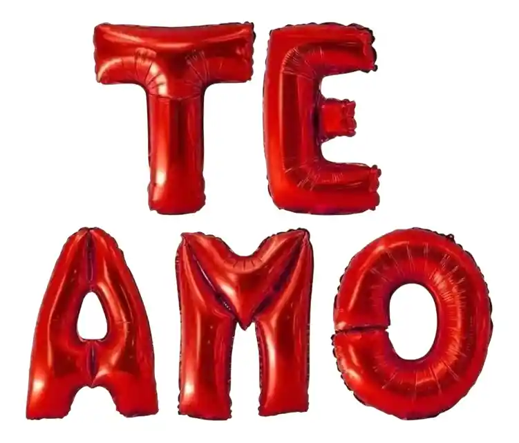 Globo Letrero Meta 18" Te Amor Rojo