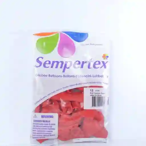 Globos Sempertex Rojo R9 X 12 Unidades - Fashion