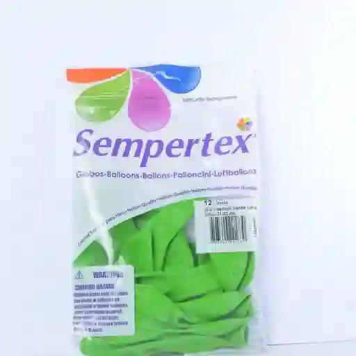Globos Sempertex Verde Lima R9 X 12 Unidades - Fashion
