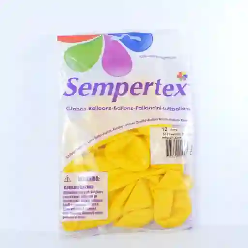 Globos Sempertex Amarillo R9 X 12 Unidades - Fashion
