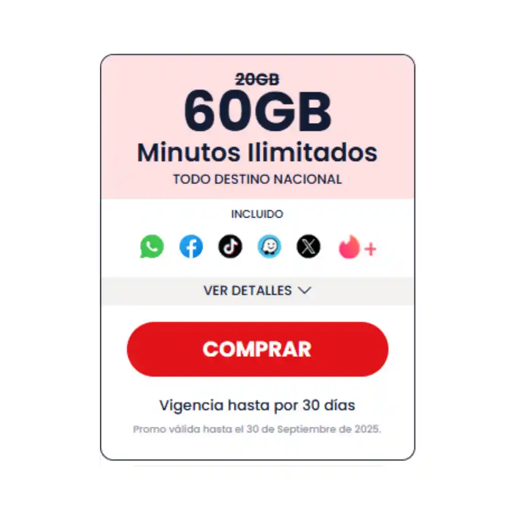 Sim Virgin Mobile 30 Dias 60gb + Minutos Ilimitados