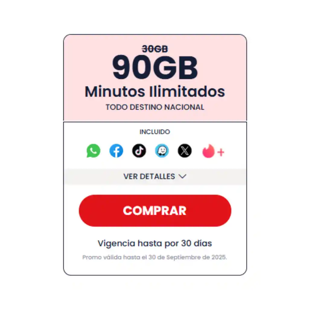 Sim Virgin Mobile 30 Dias 90gb + Minutos Ilimitados + Rrss Ilimitadas