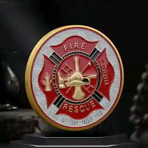 Moneda De Coleccion Bomberos Fire Rescue