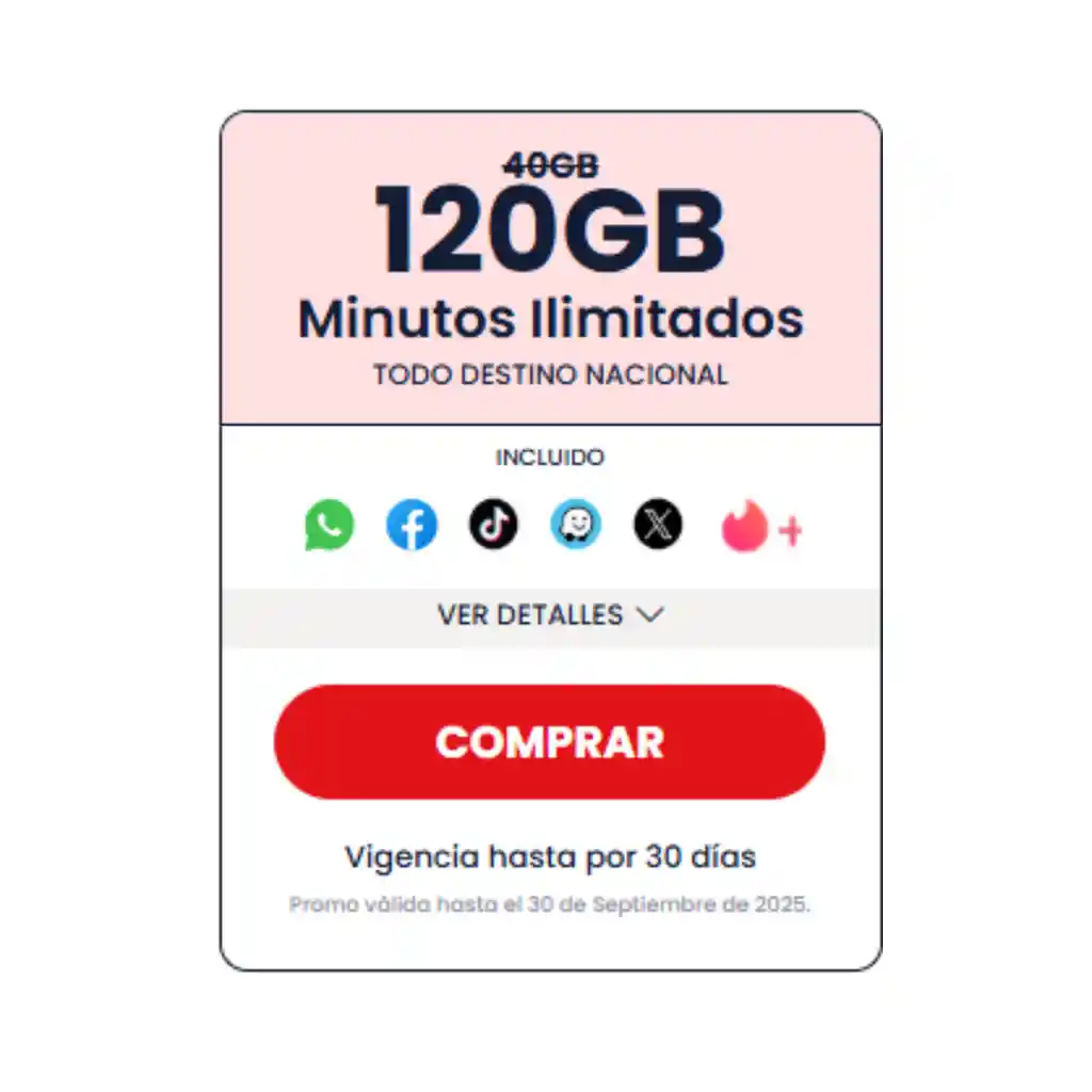 Sim Virgin Mobile 30 Dias 120gb + Minutos Ilimitados