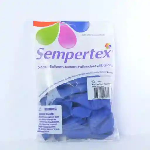 Globos Sempertex Azul Rey R9 X 12 Unidades - Fashion
