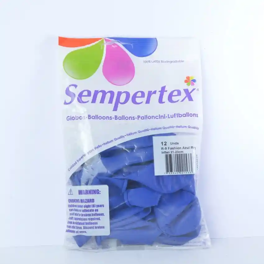 Globos Sempertex Azul Rey R9 X 12 Unidades - Fashion