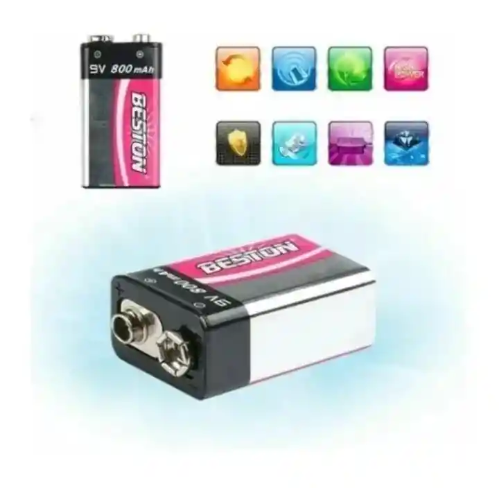 Bateria Pila Recargable 9v Voltios Beston 800mah Cuadrada