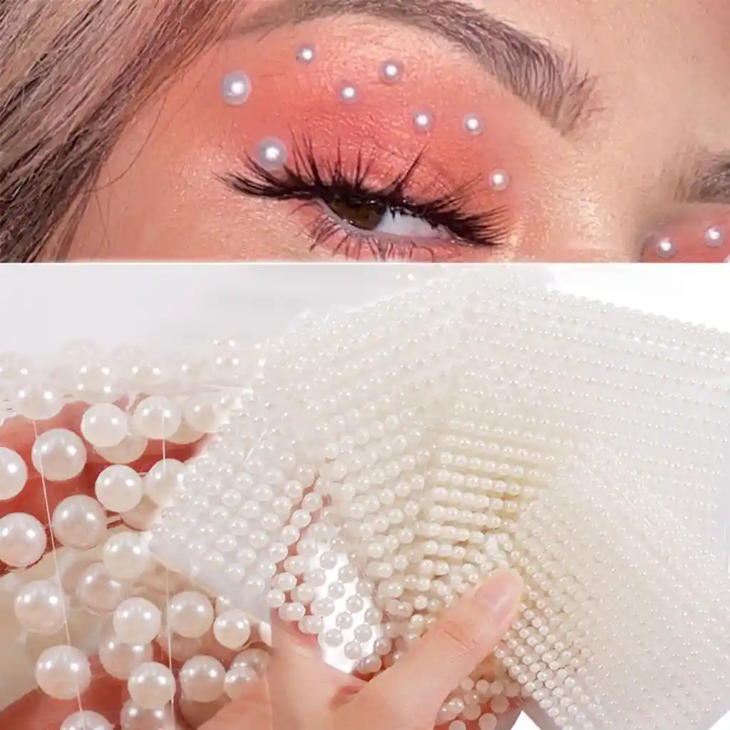 Gemas Faciales Autoadhesivas Beige Para El Rostro Pequeñas
