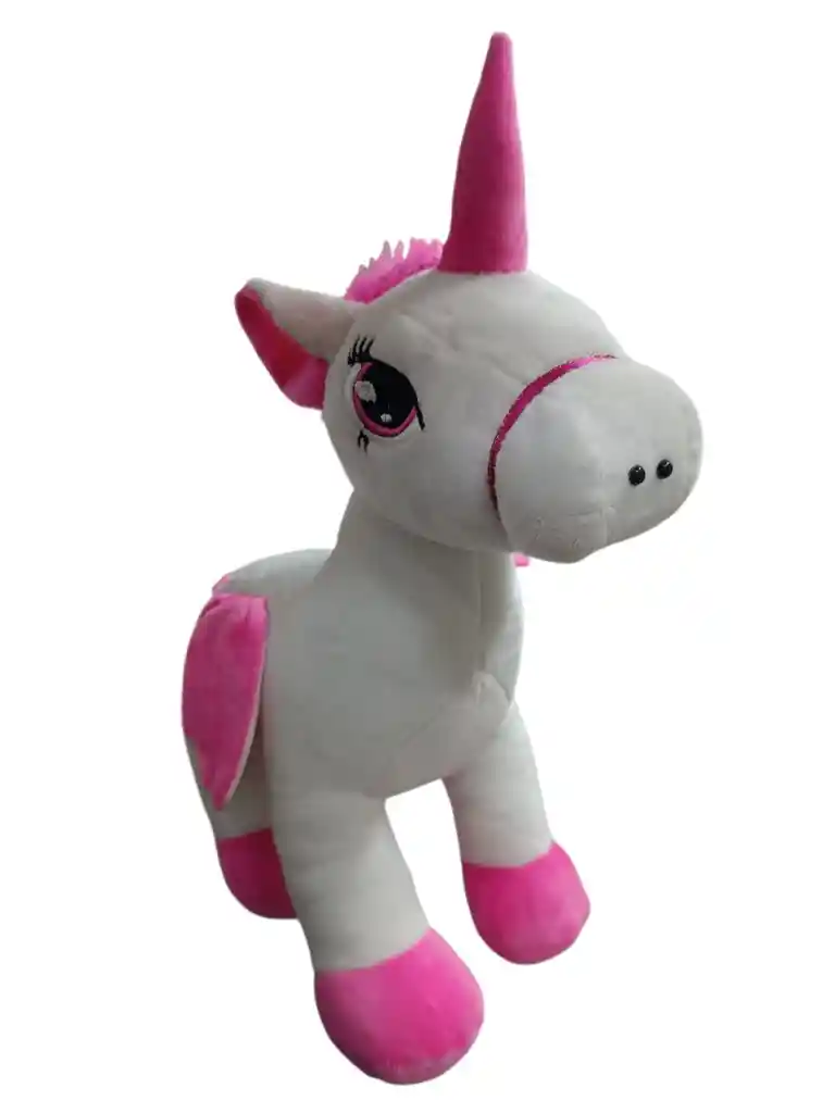 Peluche Unicornio Blanco Parado 44cm