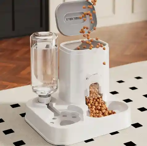 Comedero Automático 2 En 1 Universal Para Mascotas Con Bebedero Y Dispensador De Comida Para Gatos Y Perros