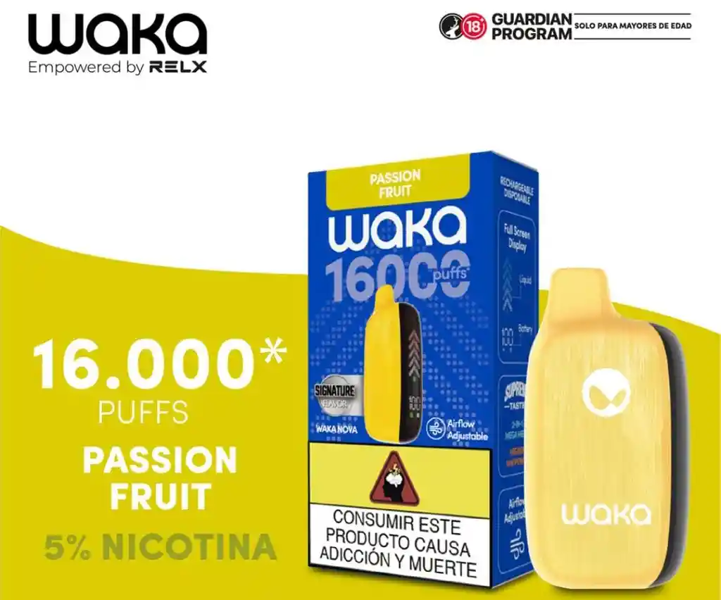 Waka Maracuya 16000 Puffs 5% Nicotina