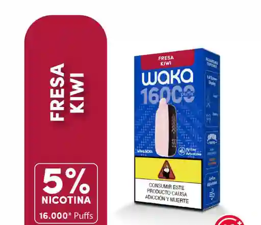 Waka Fresa Kiwi 16000 Puffs 5% Nicotina
