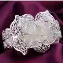 Pulsera De Rosa Graduable En Plata 925