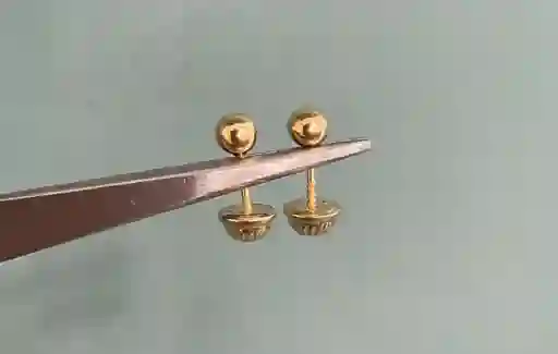 Arestes Topos De Seguridad Bola Lisa De 4mm Oro 18k