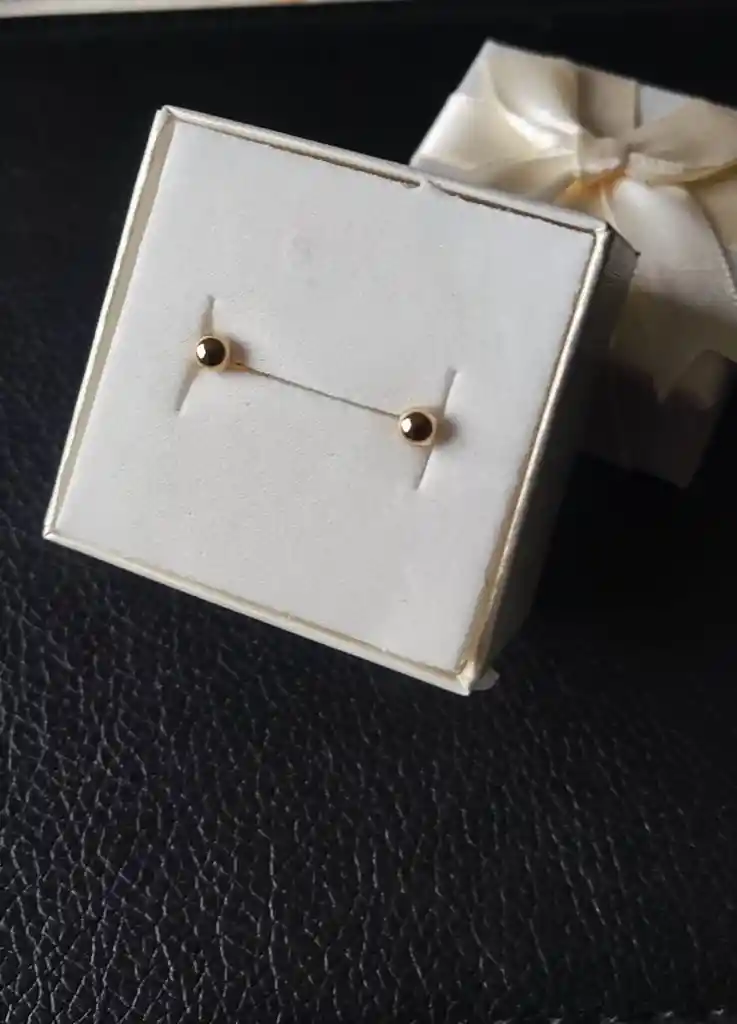 Arestes Topos De Seguridad Bola Lisa De 4mm Oro 18k