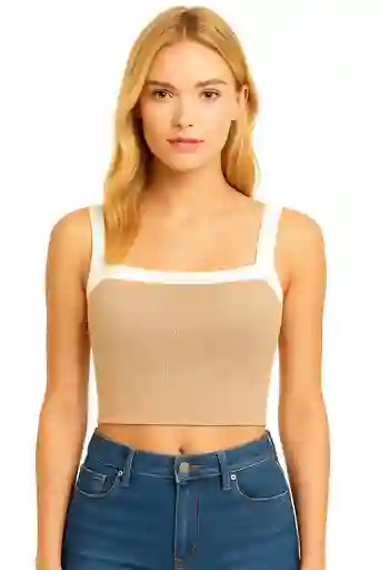 Top Tejido Con Cristales Talla Unica