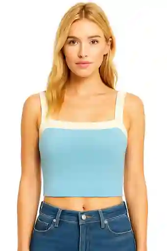 Top Tejido Con Cristales Talla Unica