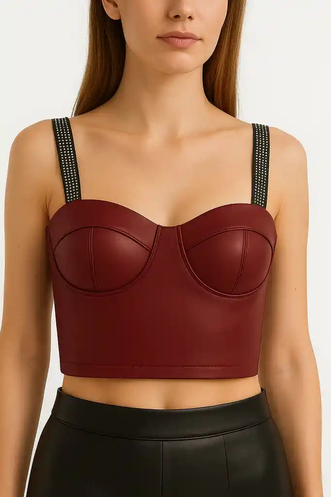 Top En Cuerina Talla Unica