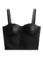 Top En Cuerina Negro Talla Unica
